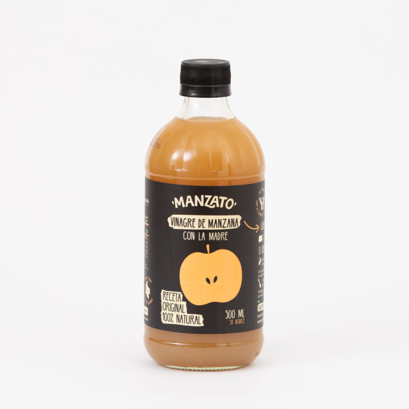 VINAGRE DE MANZANA FCO MANZATO  x 500 ML